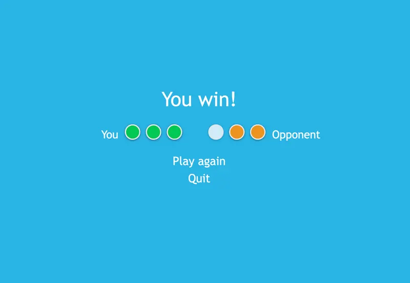 Rock, Paper, Scissors: Finish