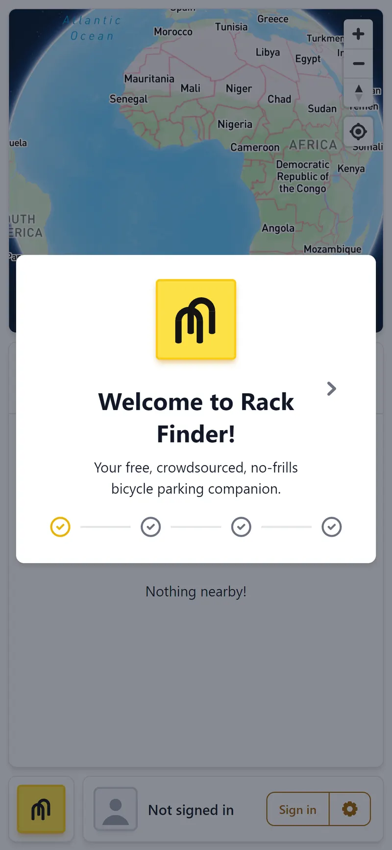 Rack Finder: Onboarding