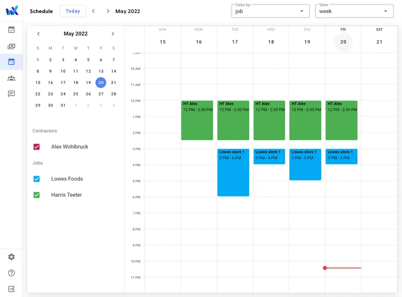Worxstr: Schedule