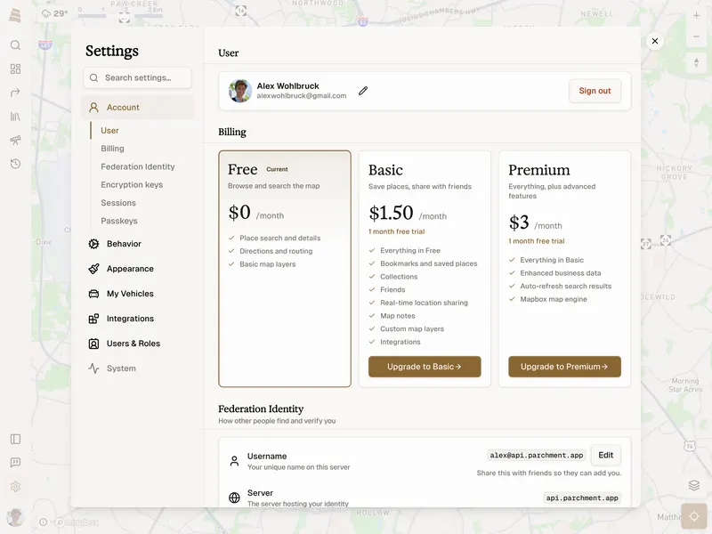 Parchment Maps: Settings