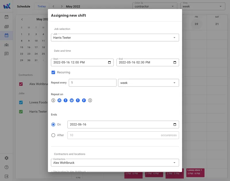 Worxstr: Shift assign